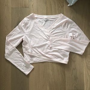 Athleta Light Pink Yoga Crop Top